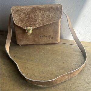 Vintage 70’s Hard Sided Buckskin Burro Camara Tote-Bag-Purse Excellent Condition